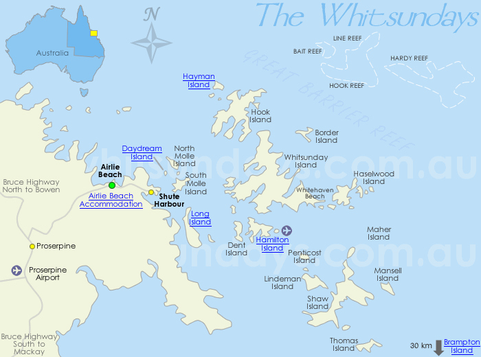 Whitsundays Map